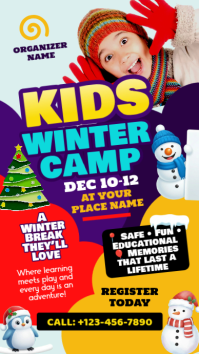 Joyful Kids Winter Camp Instagram Story template