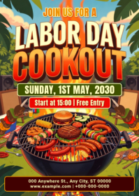 Joyful Labor Day Cookout A6 template