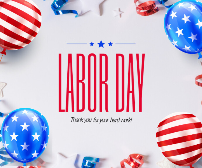 Joyful Labor Day  Medium Rectangle template