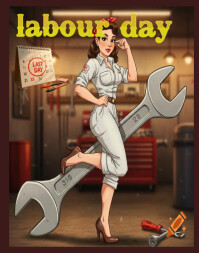 Joyful Labour Day Poster/wallboard Póster/Tablero template