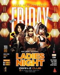 Joyful Ladies Night Club Party Instagram Portrait template