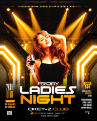 Joyful Ladies Night Club Party Instagram Portrait template