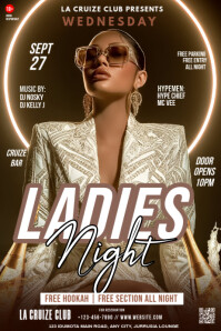 Joyful Ladies Night  Poster template