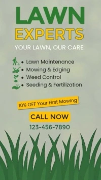 Joyful Lawn Care Ad  Instagram Reel template