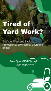 Turquoise Lawn Care Service Instagram Reel Template