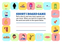 Joyful Learning/short I/writing/worksheet/fun/education/game/colorful/playful/symbol Postcard template