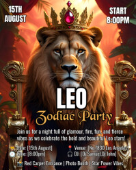 Joyful Leo Zodiac Bash Instagram Portrait template