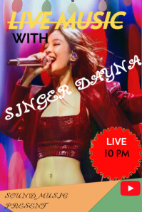 Joyful Live Music Poster template