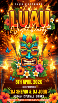 Joyful Luau Night Party Instagram Story template