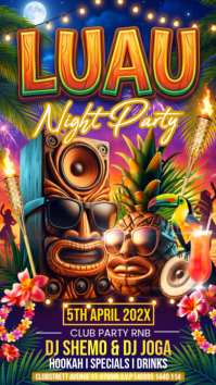 Joyful Luau Night Party Instagram Story template