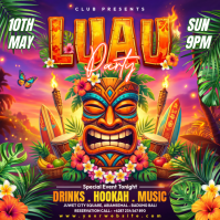 Joyful Luau Party Instagram Post template