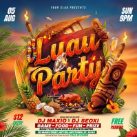 Luau Party Wpis na Instagrama Template