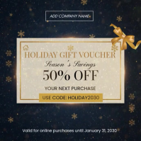 Negro Holiday Gift Voucher Instagram Post Template