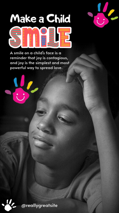 Joyful Make A Child Smile Children's Day Template  Instagram Story Instagram-verhaal