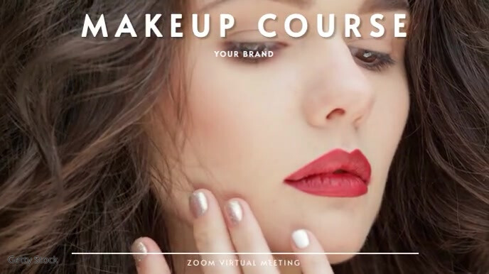Joyful Makeup Course | Zoom Background Video Template | PosterMyWall