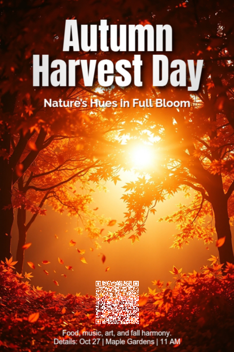 Joyful Maple Glow Festival Poster Template | PosterMyWall