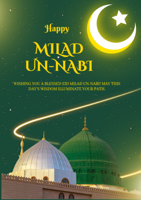 Joyful Mawlid Un Nabi  A4 template