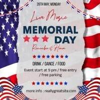 Joyful Memorial Day Live Music Concert Instagram Post template