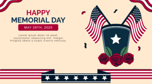 Joyful Memorial Day Twitter Post template