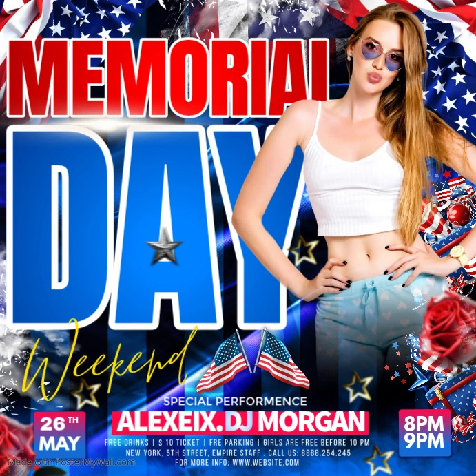 Plantilla de Joyful Memorial Day Weekend Instagram Post | PosterMyWall
