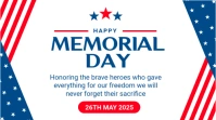 Joyful Memorial Day Wishes Card  Digital Display (16:9) template