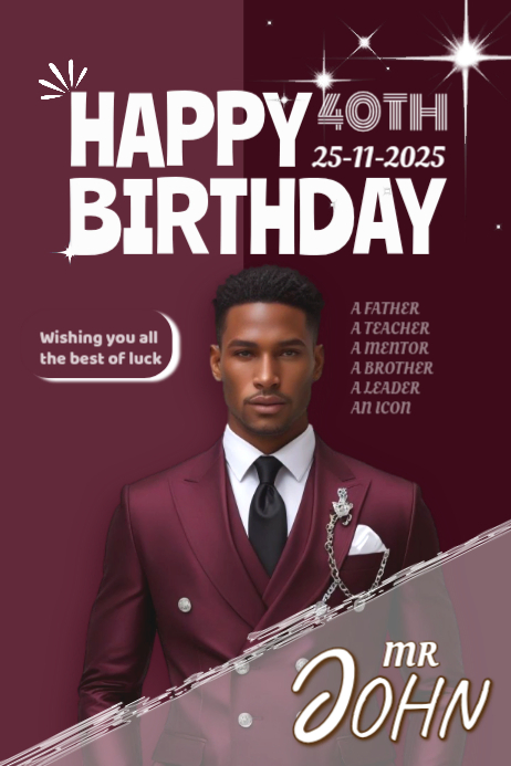 joyful-men-birthday-flyer-poster-template-postermywall