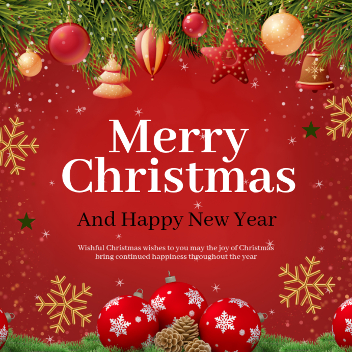 Copy of Joyful Merry Christmas And Happy New Year Flyer Design ...