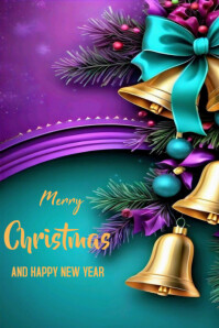 Joyful Merry Christmas And New Year Templates Online Greeting Cards ...