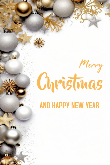 Copy of Joyful Merry Christmas And New Year Templates Online Greeting ...