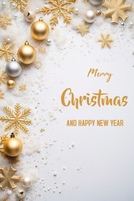 Copy of Joyful Merry Christmas And New Year Templates Online Greeting ...