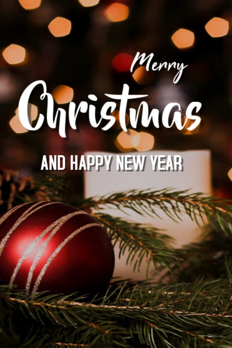 Copy of Joyful Merry Christmas And New Year Templates Online Greeting ...