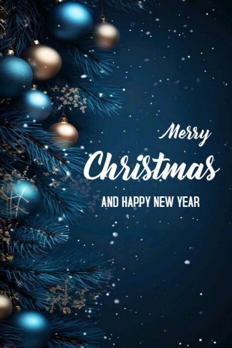 Joyful Merry Christmas And New Year Templates Online Greeting Cards ...