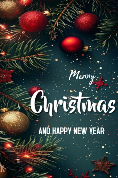 Joyful Merry Christmas And New Year Templates Online Greeting Cards ...