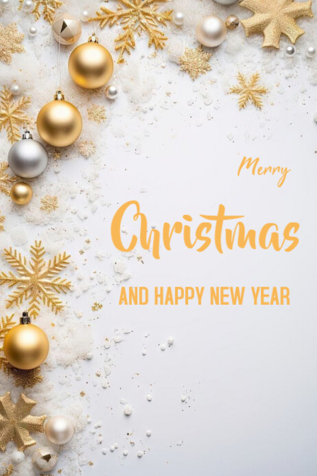 Copy of Joyful Merry Christmas And New Year Templates Online Greeting ...