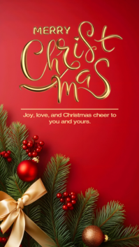 Joyful Merry Christmas Digital Display (9:16) template