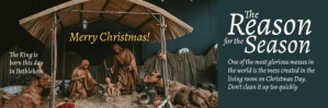 สีเขียว Nativity Scene Christmas 电子邮件标题 Template