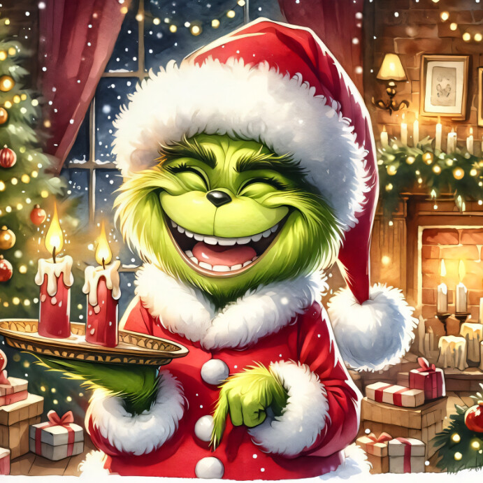 Joyful Merry Christmas Happy New Year Instagram Post template