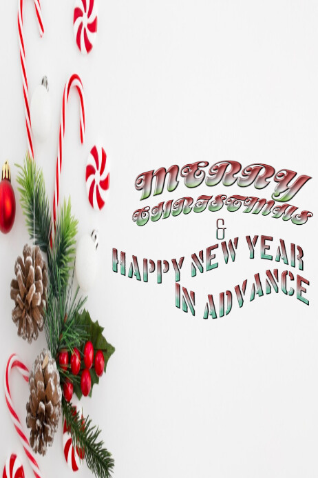 Joyful Merry Christmas  Poster template