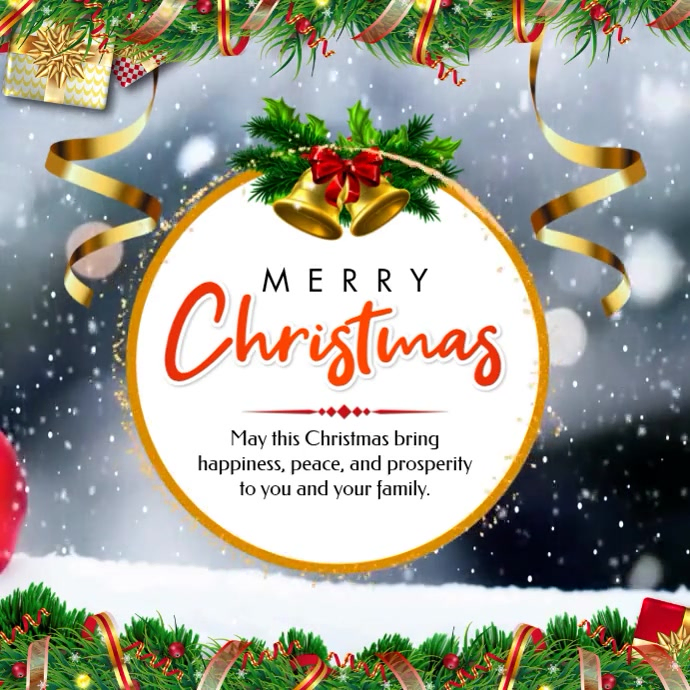 Joyful Merry Christmas Wishes Instagram Post Template | PosterMyWall