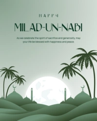 Joyful Milad Un Nabi Template Design Instagram Portrait