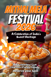 Joyful Mithai Mela Festival  Poster Iphosta template
