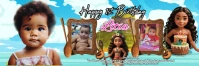 Joyful Moana Themed Birthday Banner  Banner 2' × 6' template