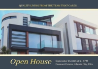 Joyful Modern Luxury Real Estate Open House Invitation Template Postcard Postkarte