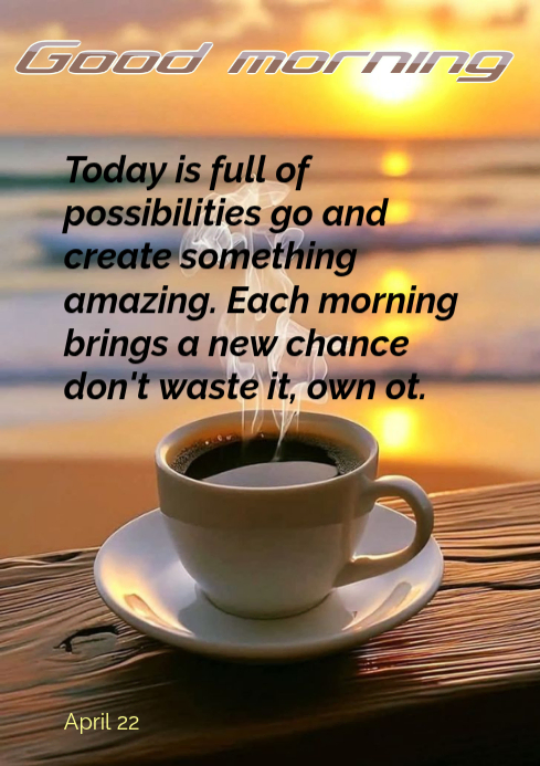 Joyful Morning Motivation Template | PosterMyWall