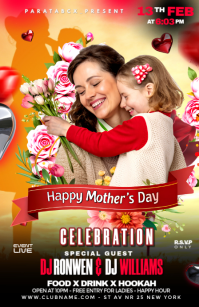 Joyful Mother's Day Celebration Half Page Wide template