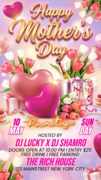 Joyful Mother's Day Party Instagram Story Video Instagram-Story template