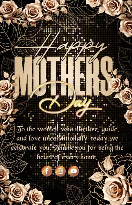 Joyful Mothers Day Half Page Wide Meia página larga template