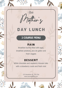mother's day menu list flyer Template | PosterMyWall