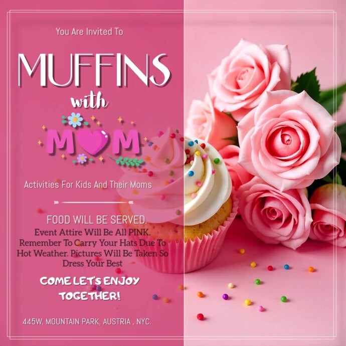 Joyful Muffins With Mom Instagram Post Template | PosterMyWall