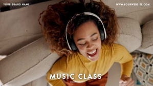 Joyful Music  Presentation | Zoom Video Background Pagtatanghal (16:9) template